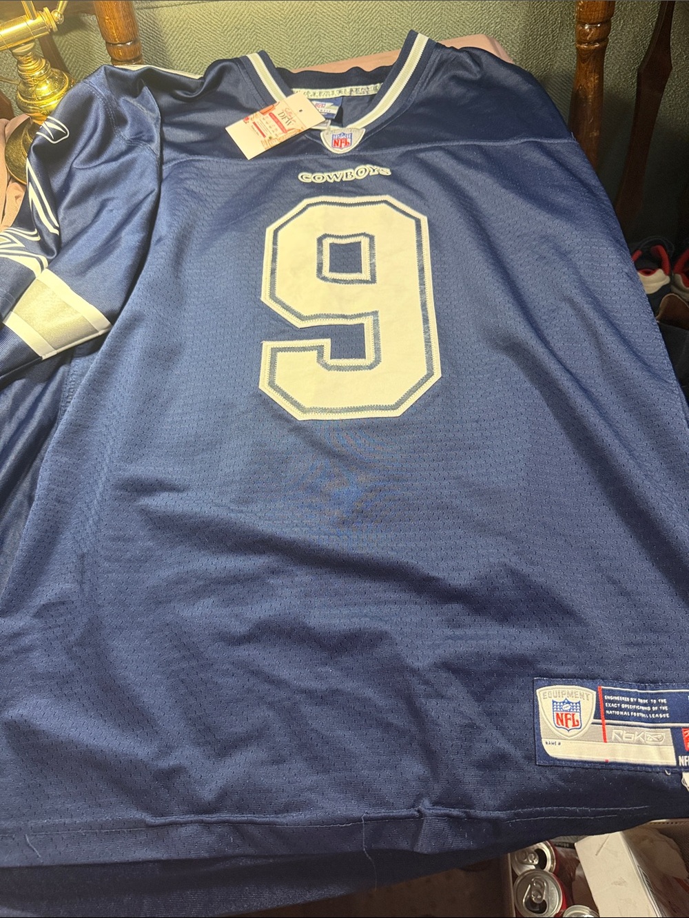 NFL Dallas Cowboys #9 Navy and White Jersey Tony Romo